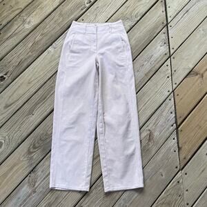 Wilfred Free Women's Cream High Waisted Casual Pants Size 00